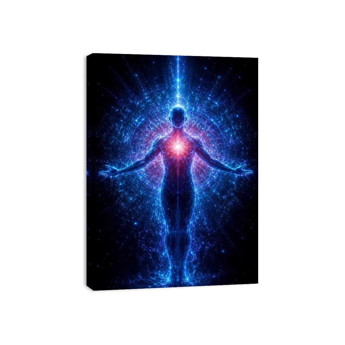   celestial human canvas art modern meditation decor
