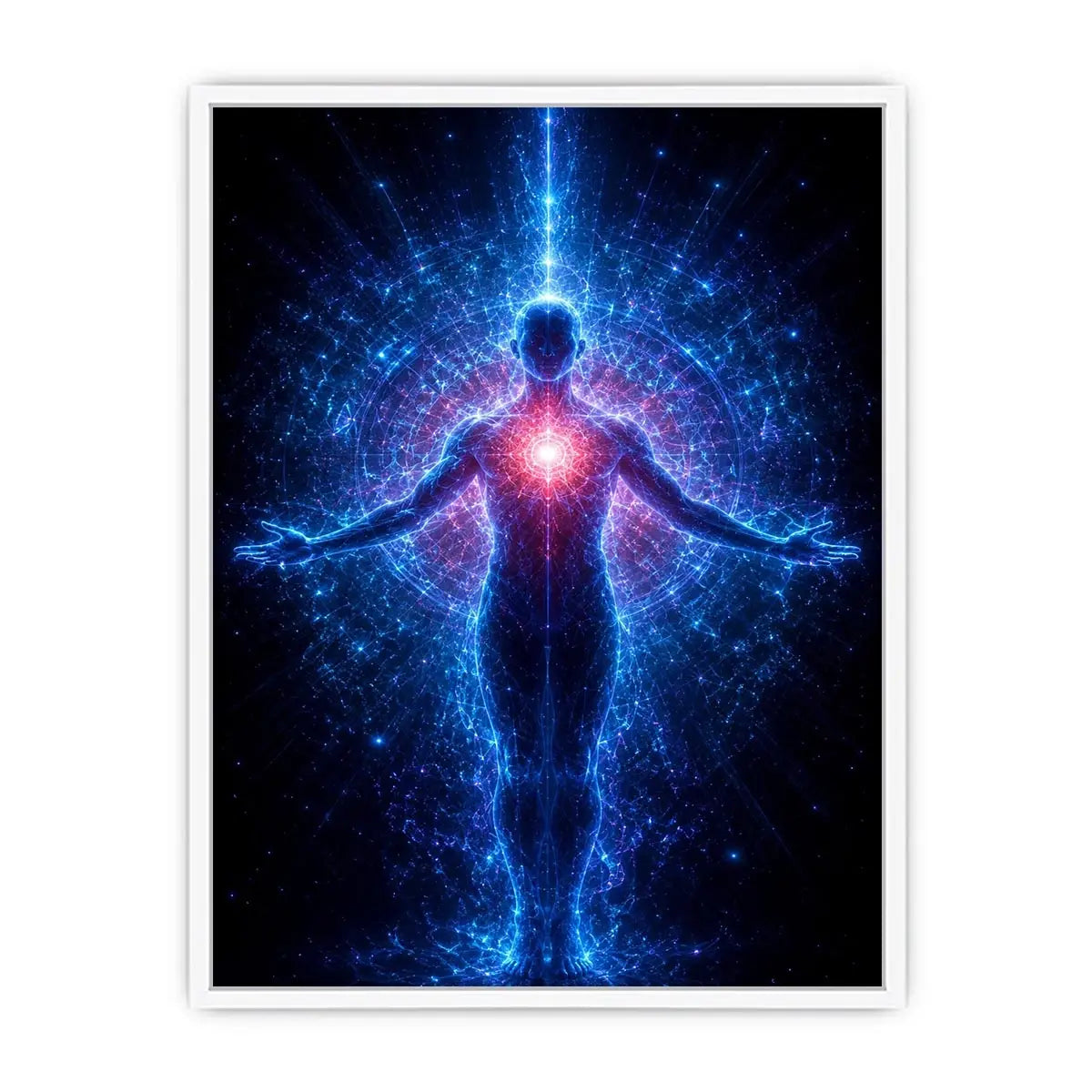  celestial human canvas art modern meditation decor