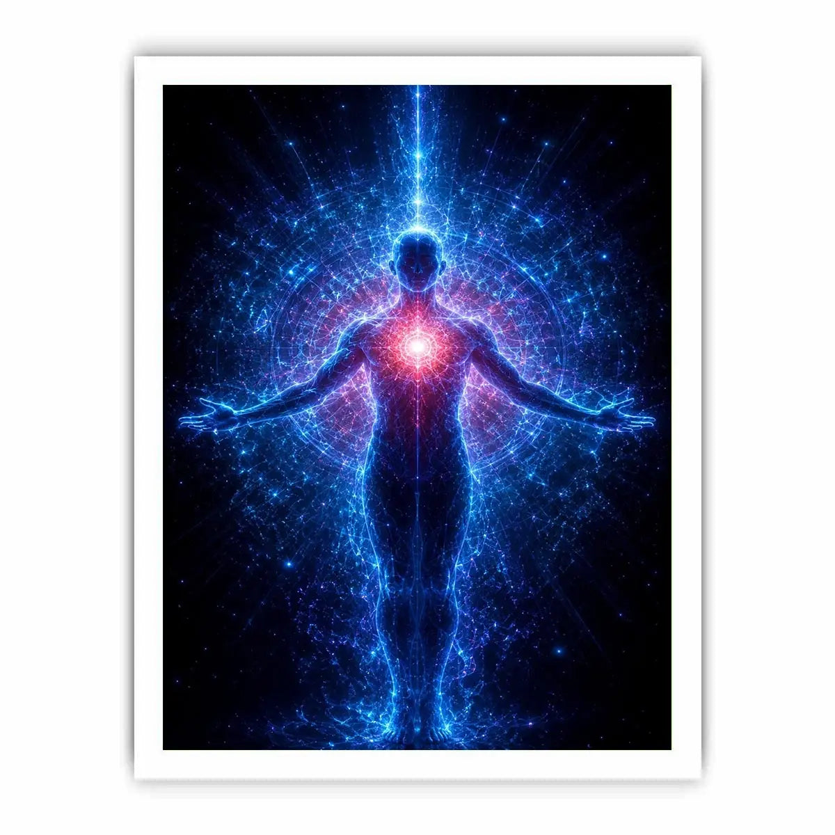   celestial human canvas art modern meditation decor