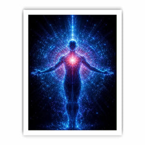   celestial human canvas art modern meditation decor