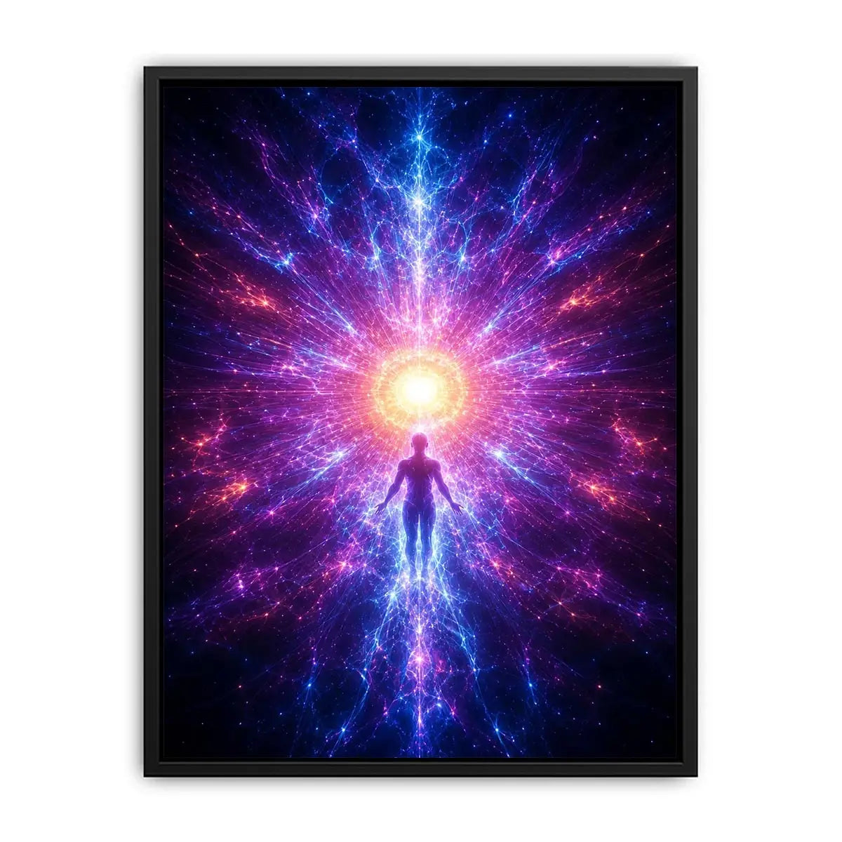   cosmic awakening canvas art meditation room decor
