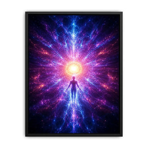   cosmic awakening canvas art meditation room decor