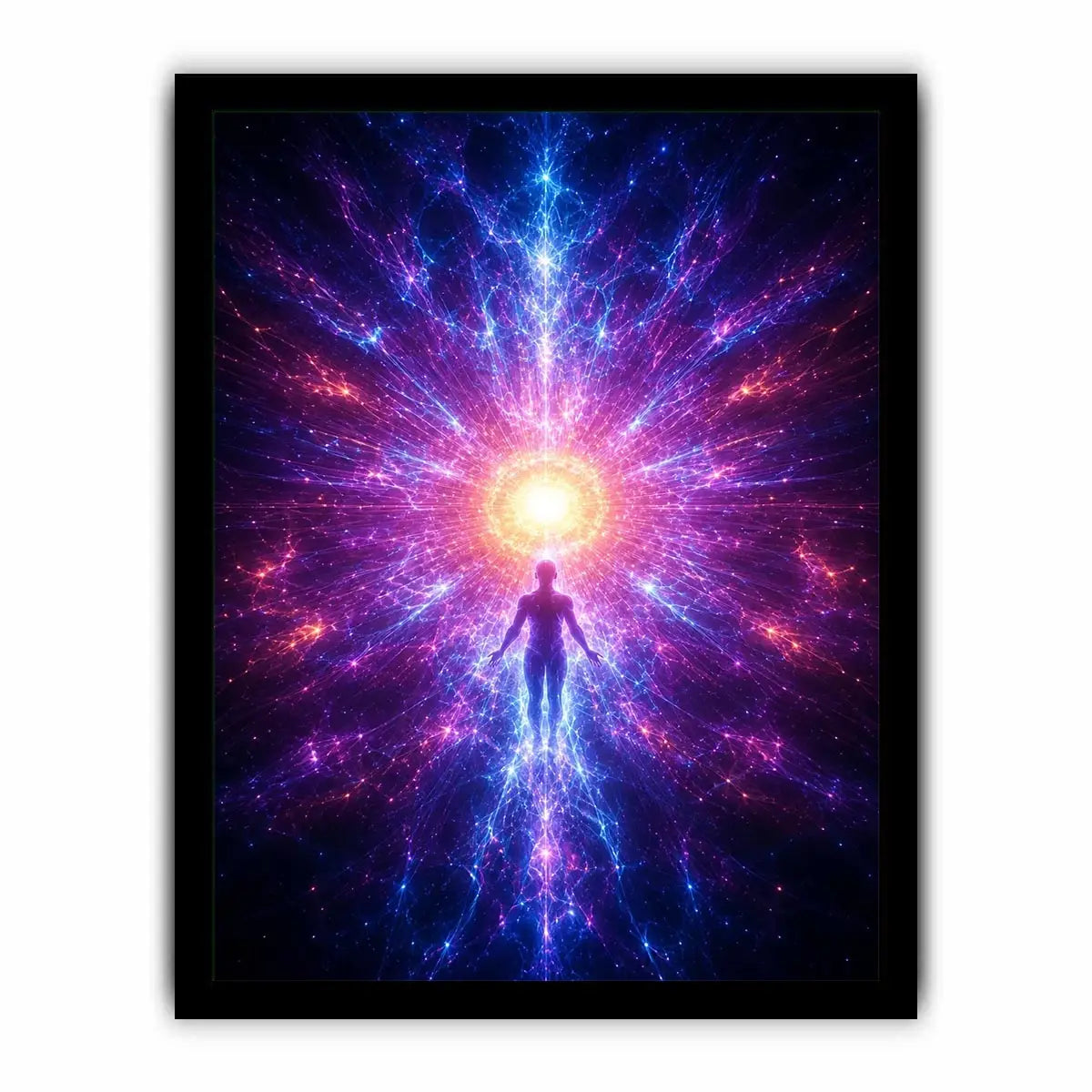   cosmic awakening canvas art meditation room decor