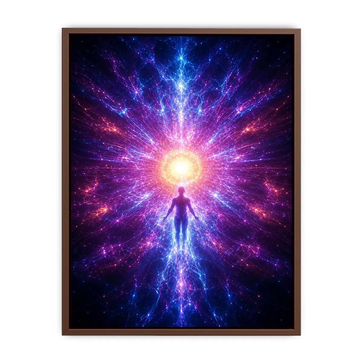   cosmic awakening canvas art meditation room decor