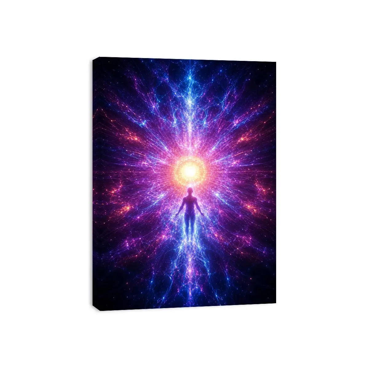   cosmic awakening canvas art meditation room decor