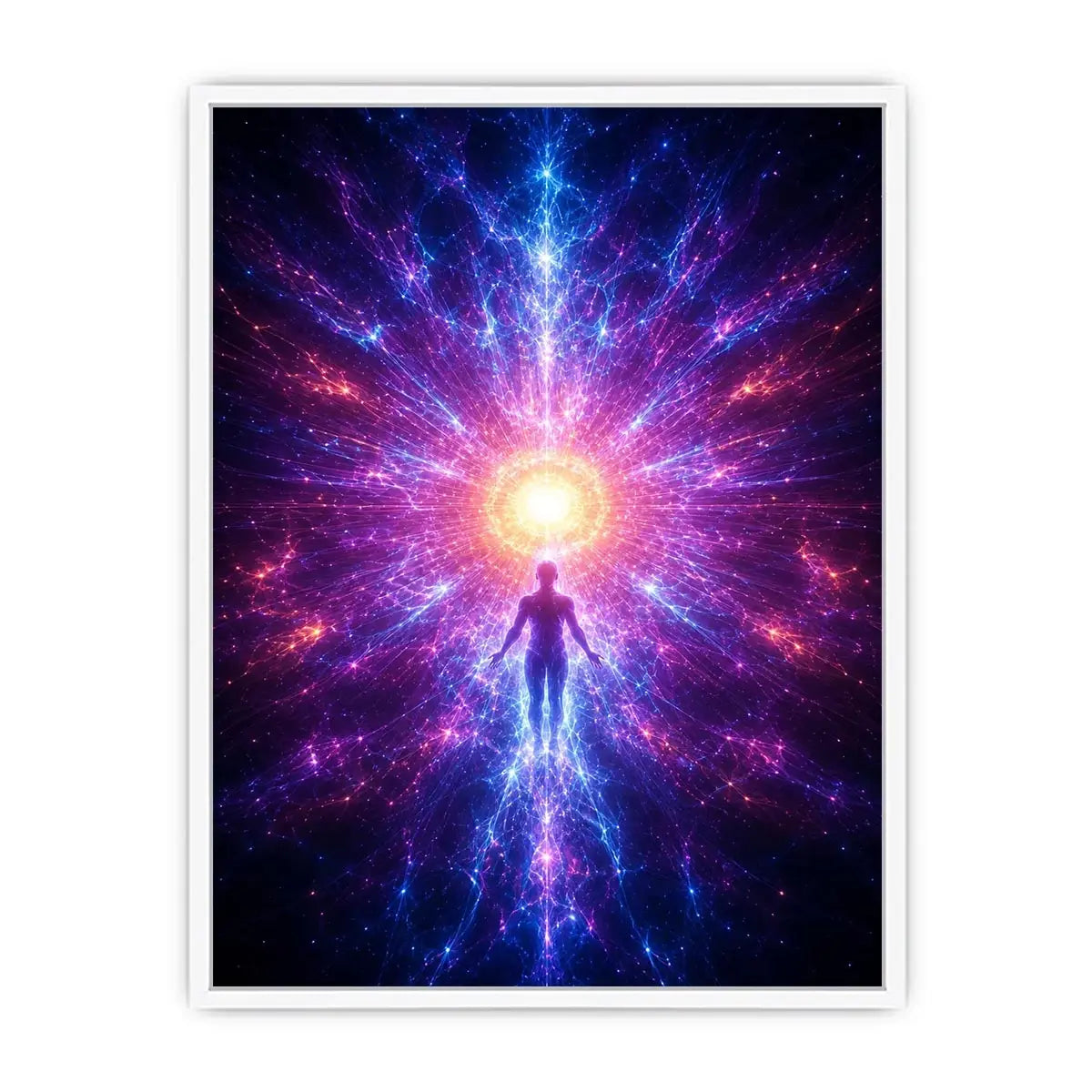   cosmic awakening canvas art meditation room decor