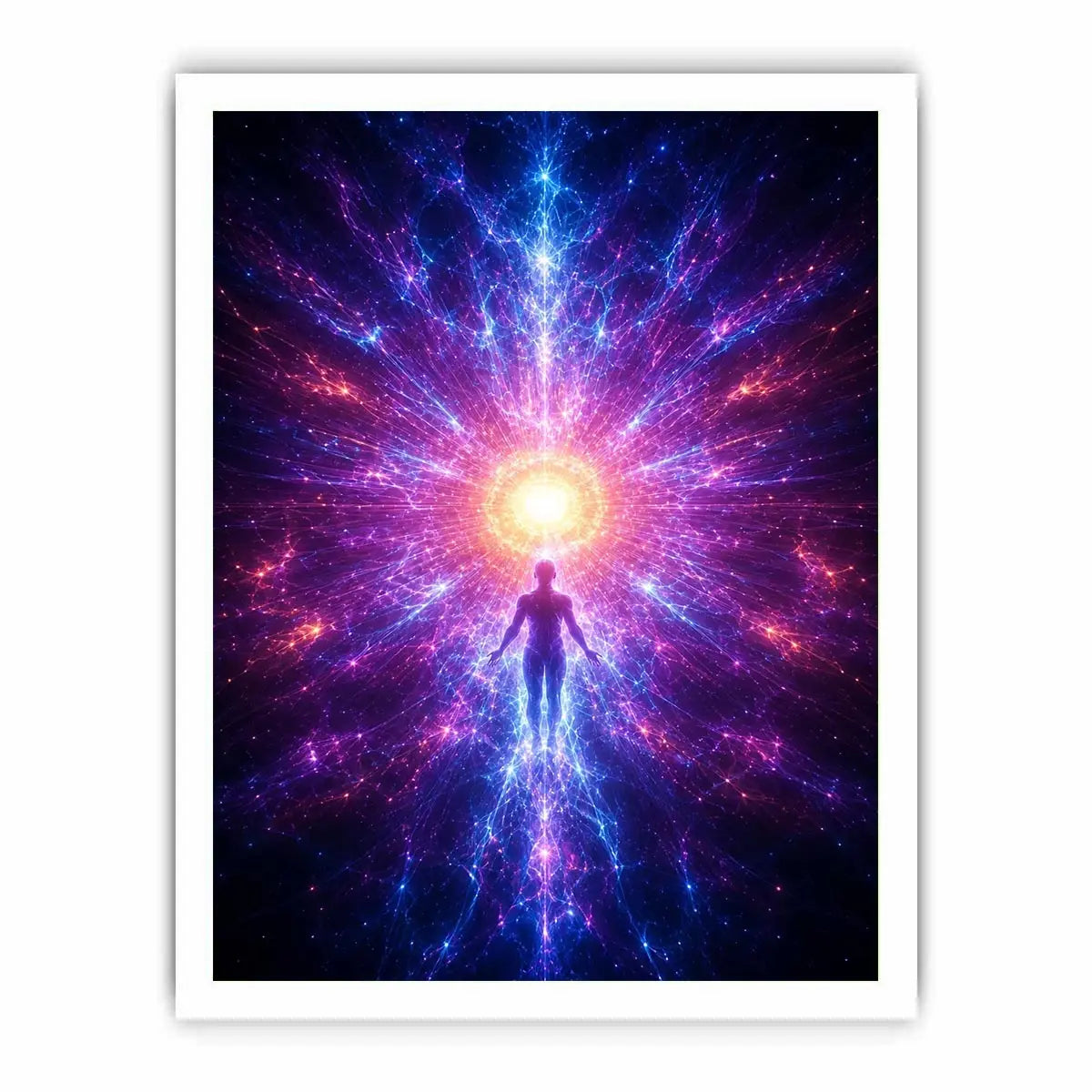   cosmic awakening canvas art meditation room decor
