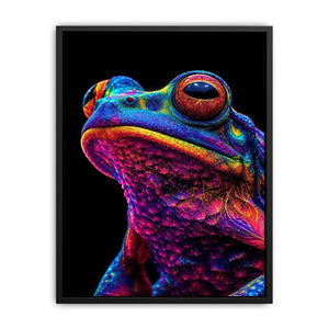   colorful frog canvas art modern eclectic decor