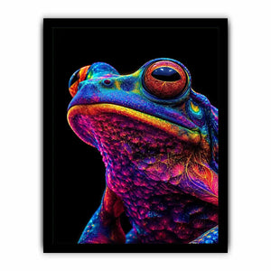   colorful frog canvas art modern eclectic decor
