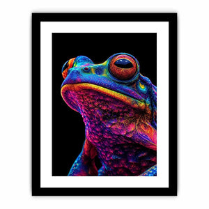   colorful frog canvas art modern eclectic decor