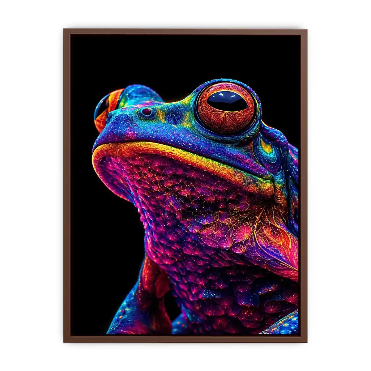   colorful frog canvas art modern eclectic decor