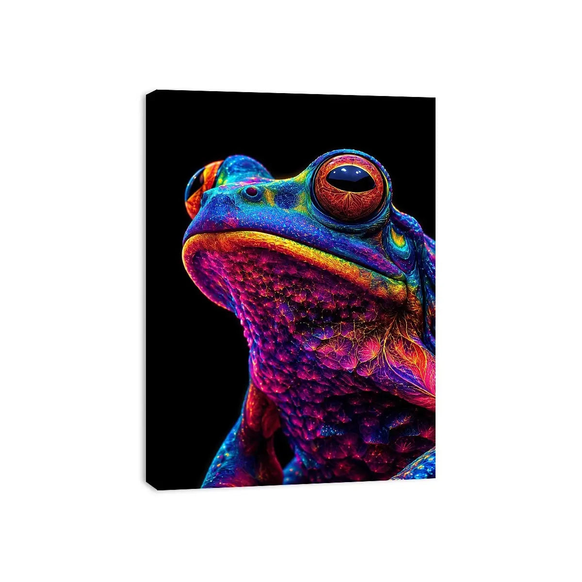   colorful frog canvas art modern eclectic decor