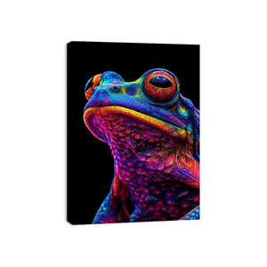   colorful frog canvas art modern eclectic decor