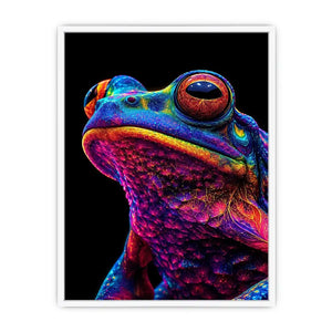   colorful frog canvas art modern eclectic decor