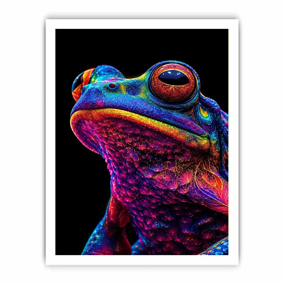   colorful frog canvas art modern eclectic decor
