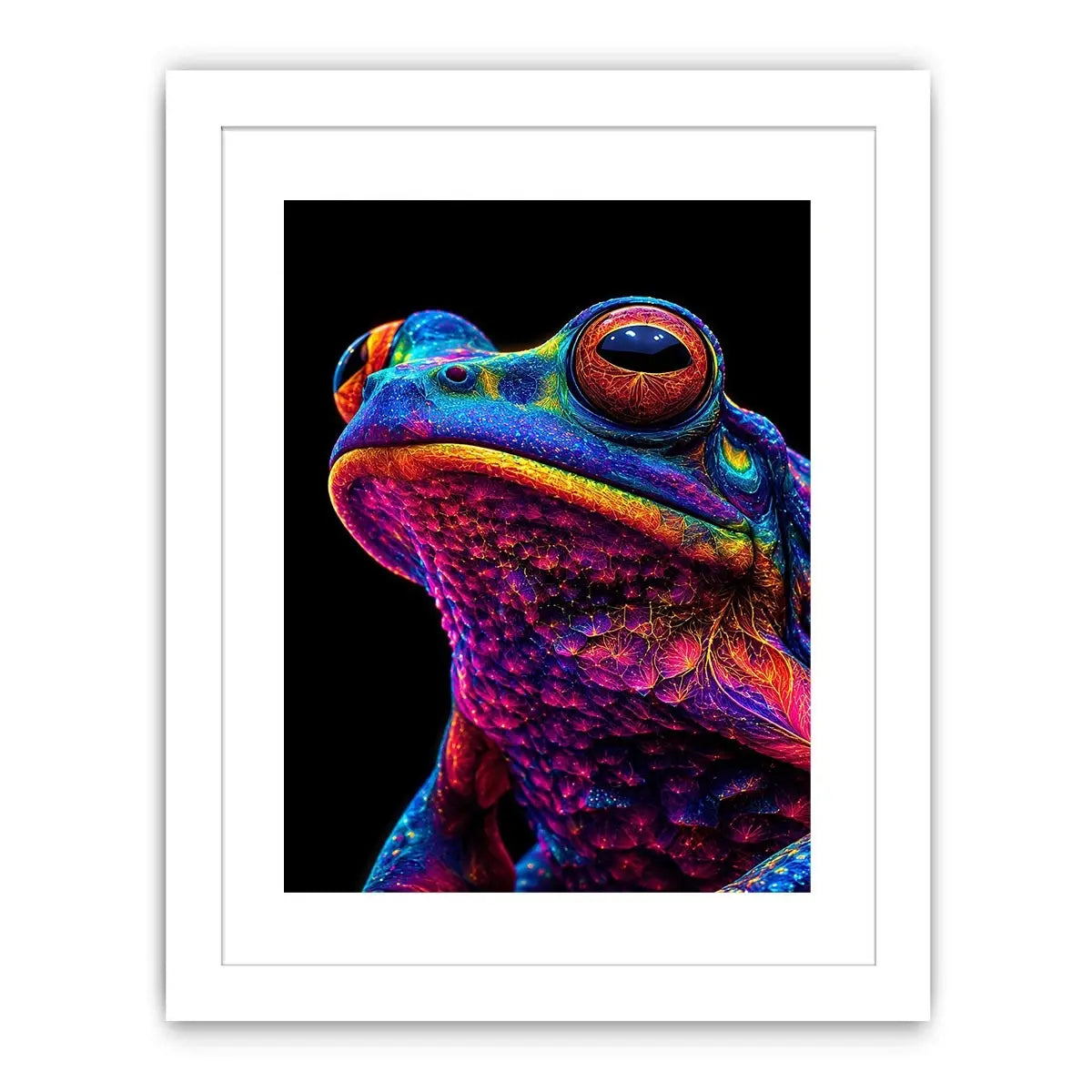   colorful frog canvas art modern eclectic decor