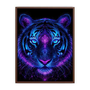   neon tiger canvas art modern gaming room decor