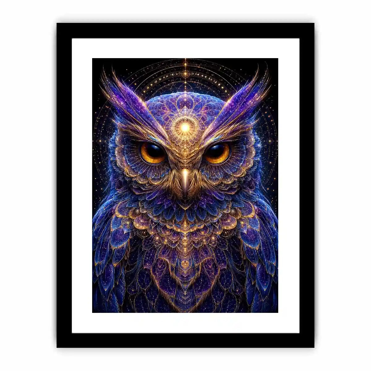   celestial owl canvas art luxury modern interiors