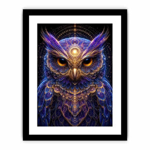   celestial owl canvas art luxury modern interiors