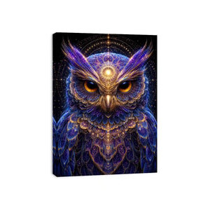   celestial owl canvas art luxury modern interiors