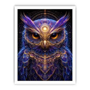   celestial owl canvas art luxury modern interiors