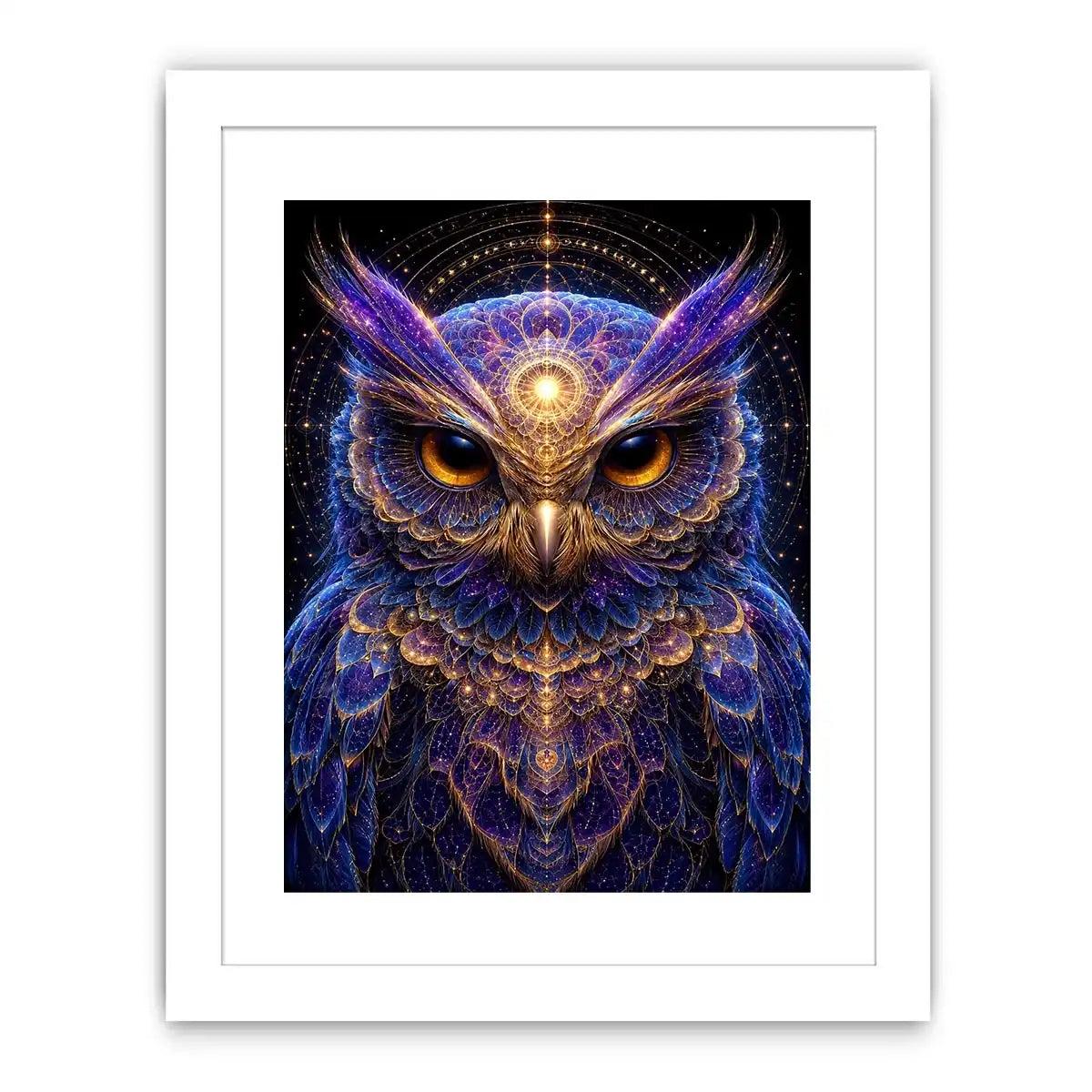   celestial owl canvas art luxury modern interiors