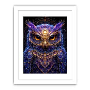   celestial owl canvas art luxury modern interiors