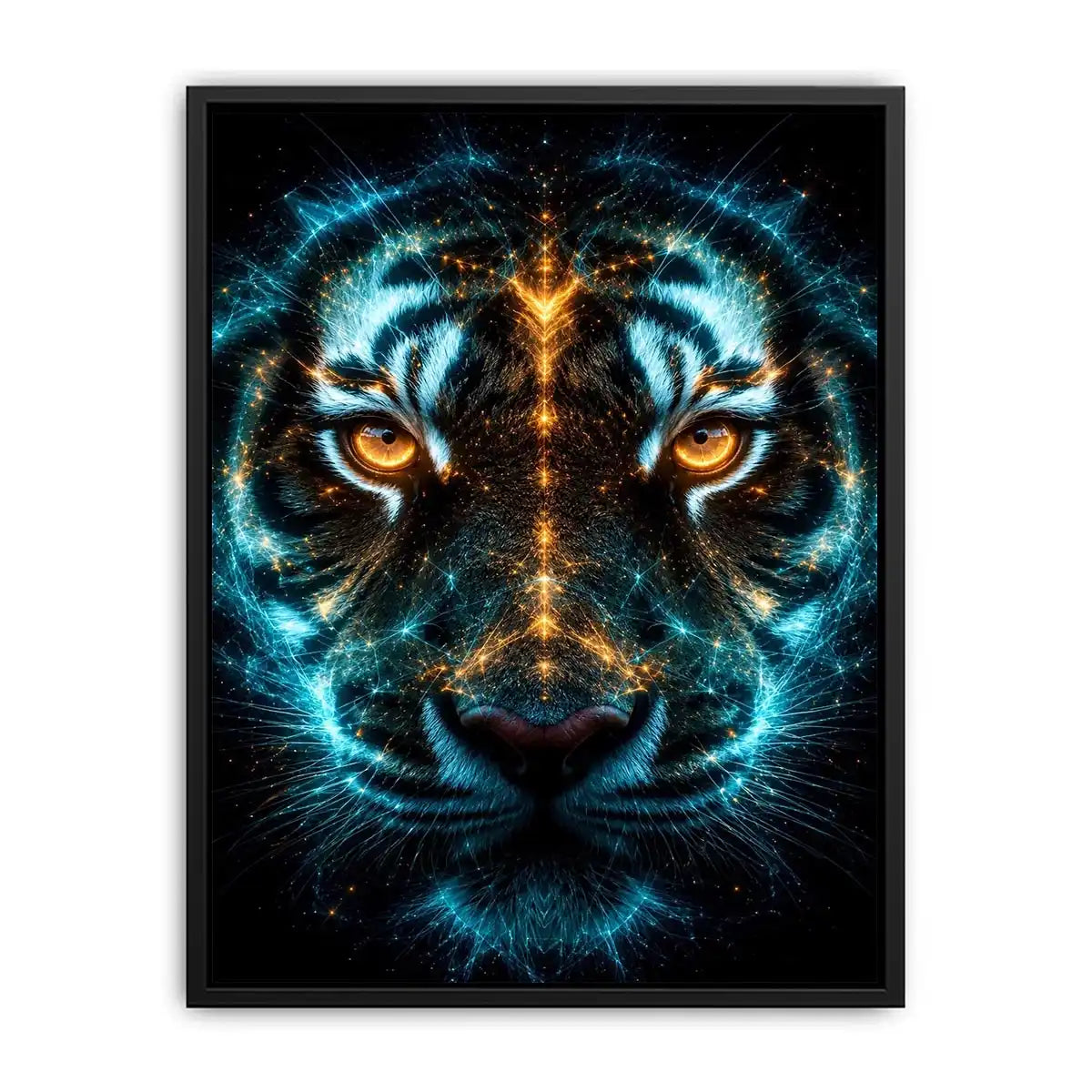   glowing tiger canvas art modern luxury decor