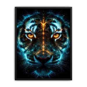   glowing tiger canvas art modern luxury decor
