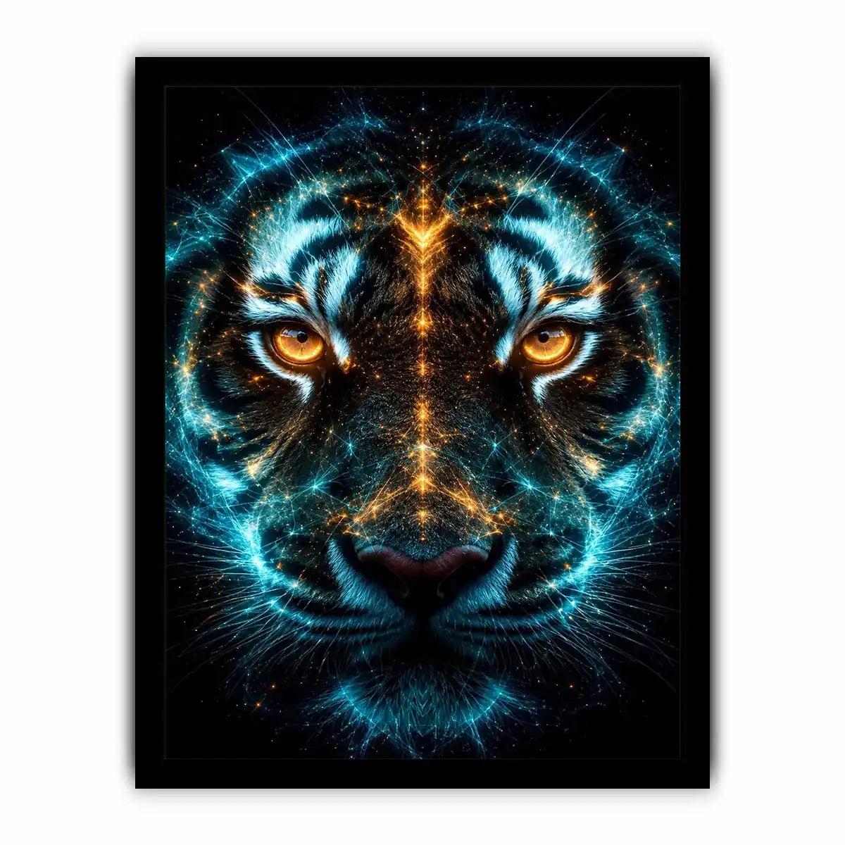   glowing tiger canvas art modern luxury decor