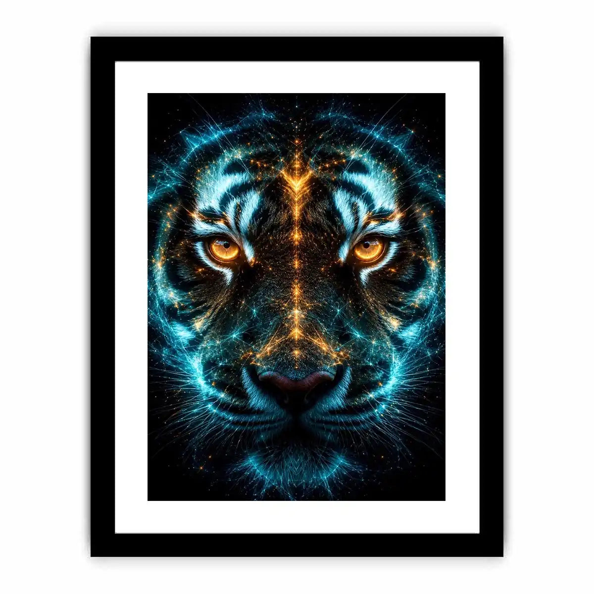   glowing tiger canvas art modern luxury decor