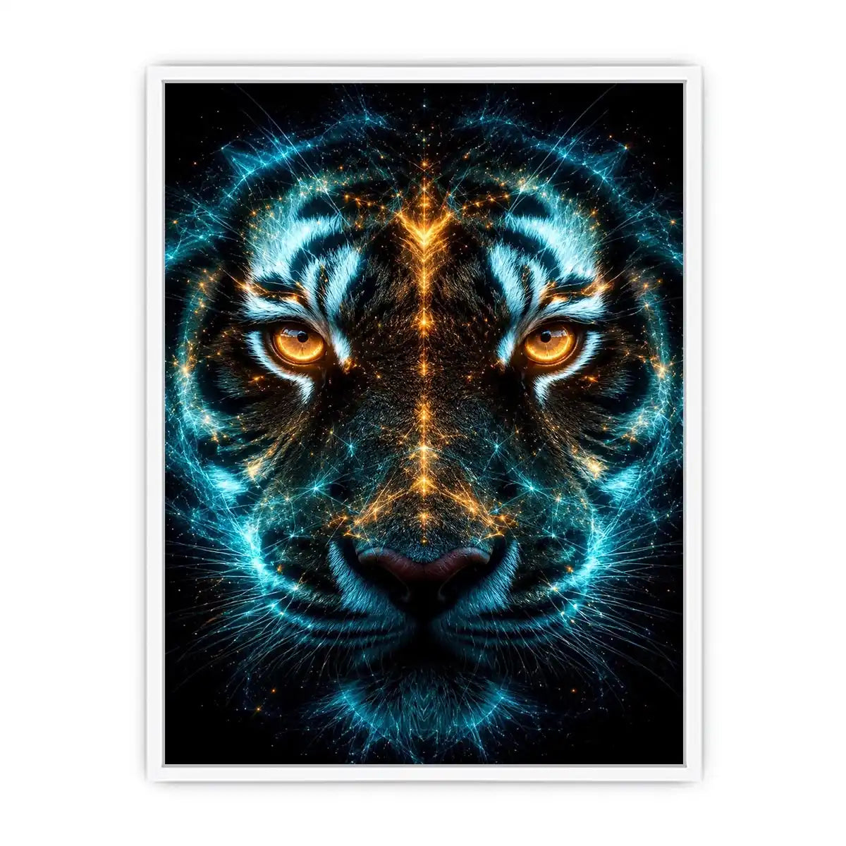   glowing tiger canvas art modern luxury decor