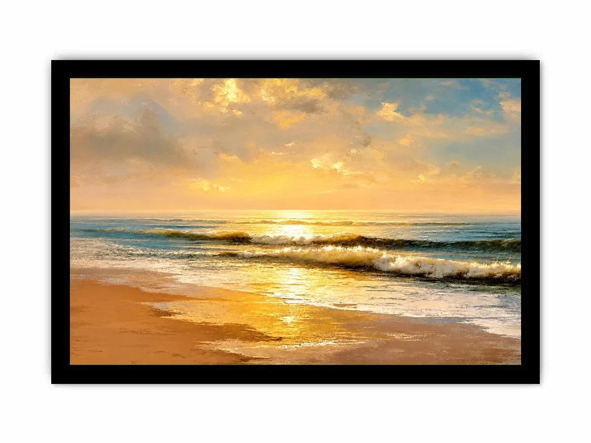   golden shoreline canvas art