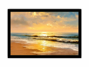   golden shoreline canvas art