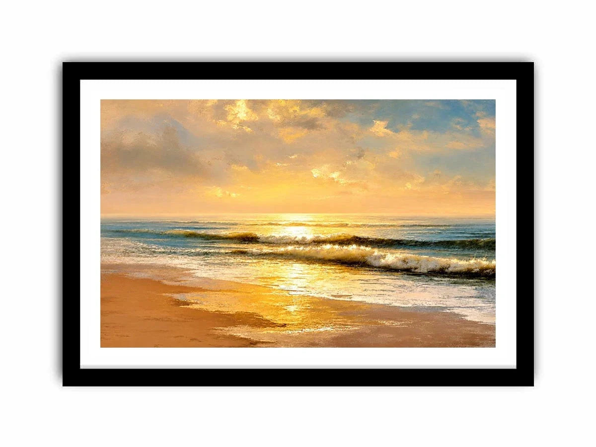   golden shoreline canvas art