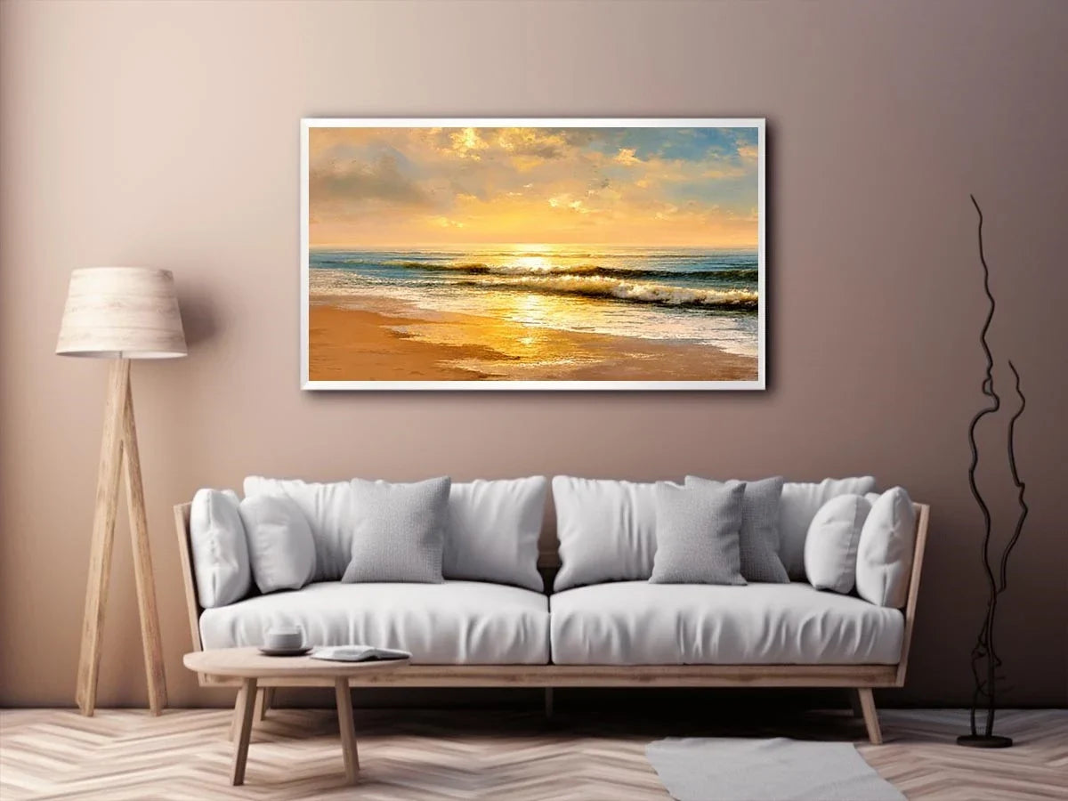   golden shoreline canvas art