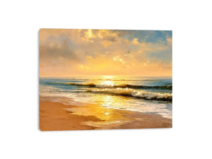   golden shoreline canvas art