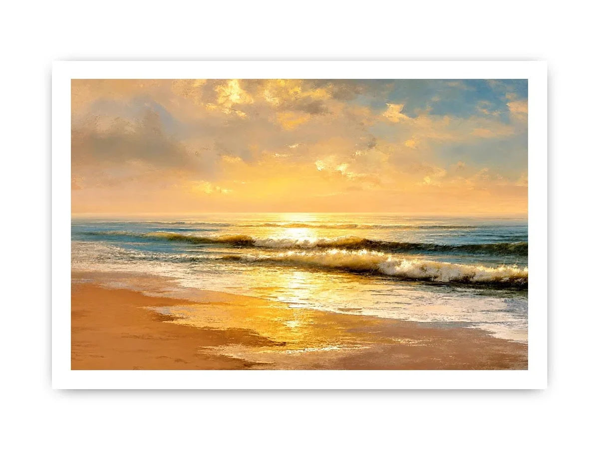   golden shoreline canvas art