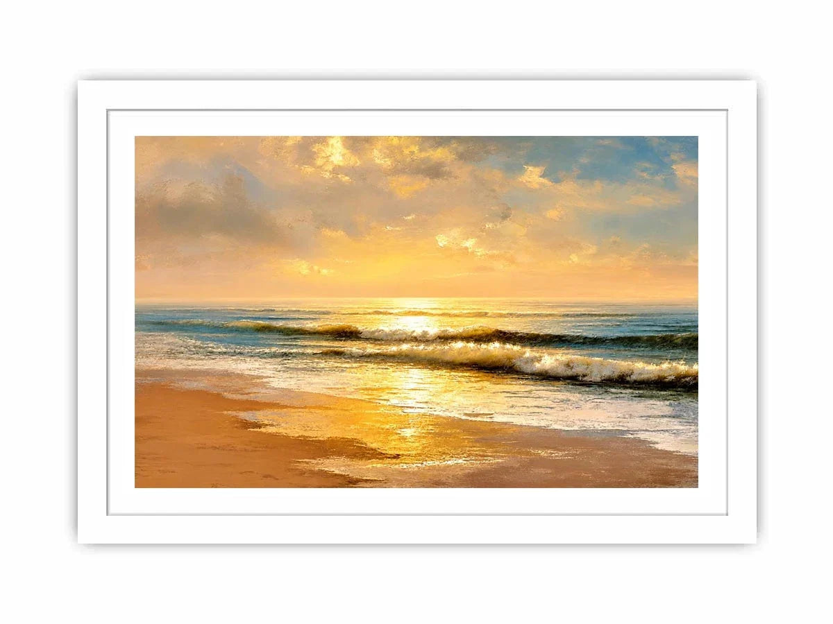   golden shoreline canvas art