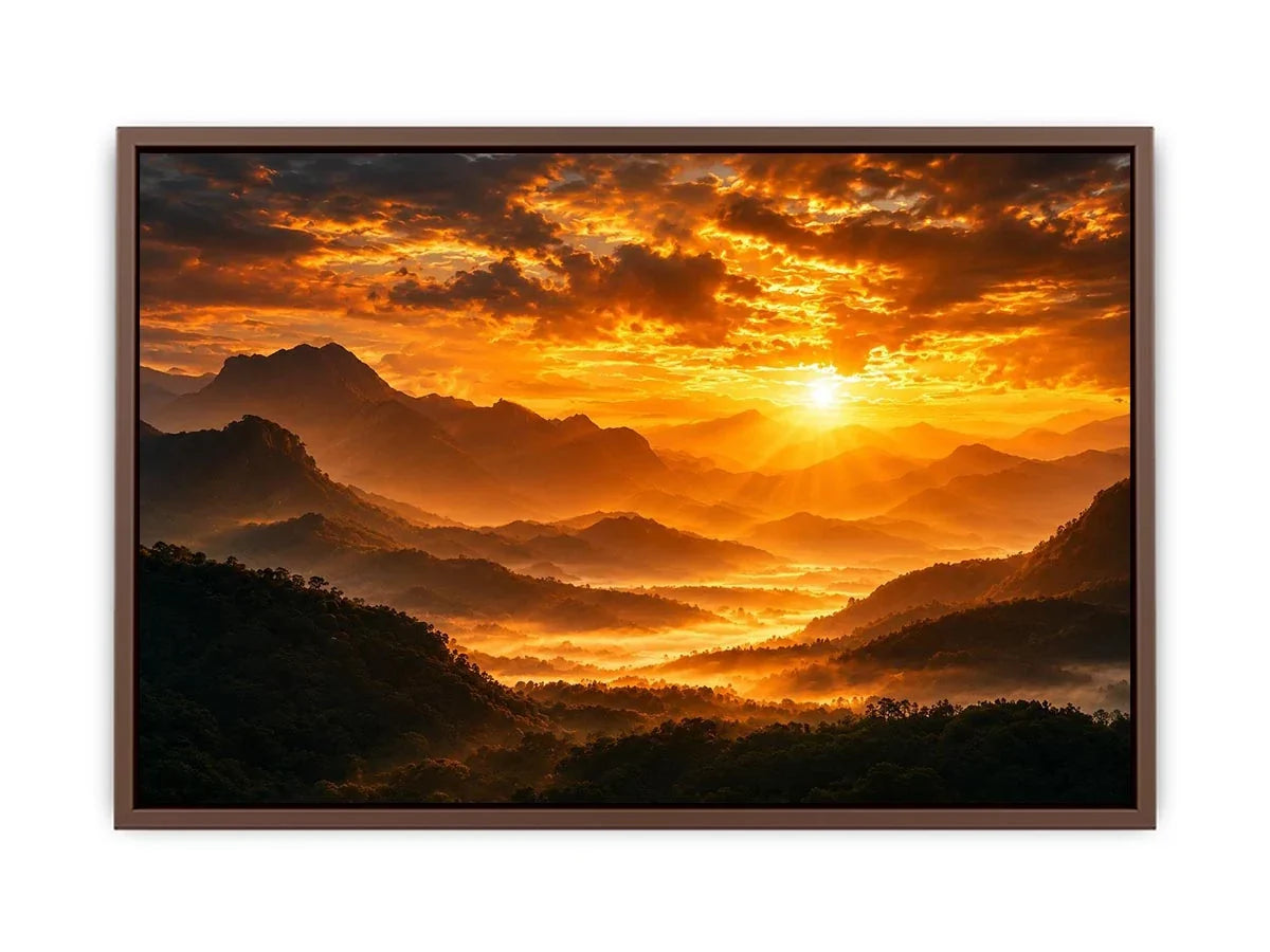   radiant peaks canvas art