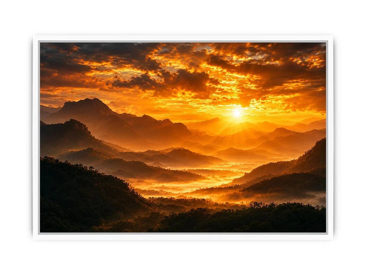   radiant peaks canvas art
