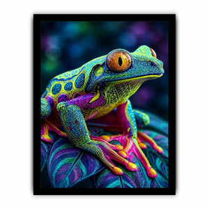   neon rainforest canvas art