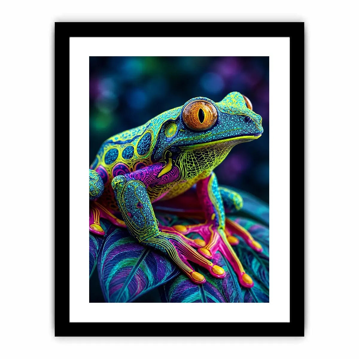   neon rainforest canvas art