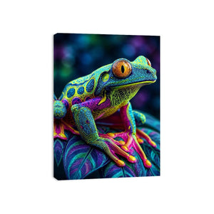   neon rainforest canvas art