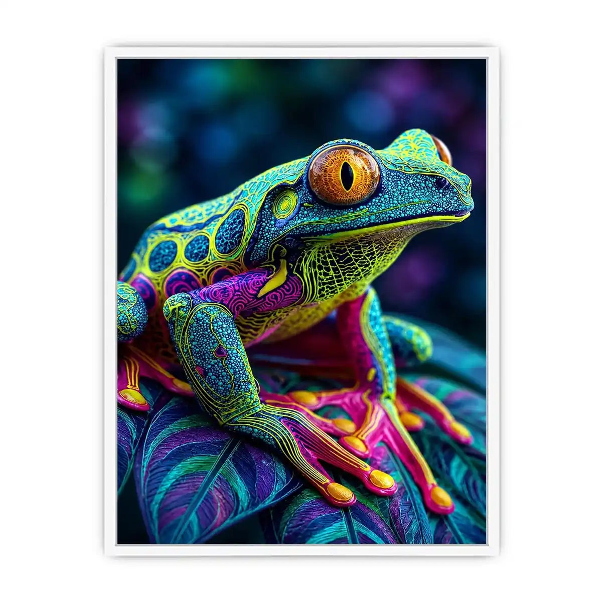  neon rainforest canvas art