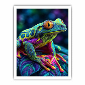   neon rainforest canvas art