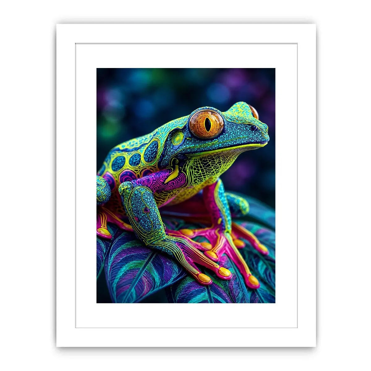   neon rainforest canvas art