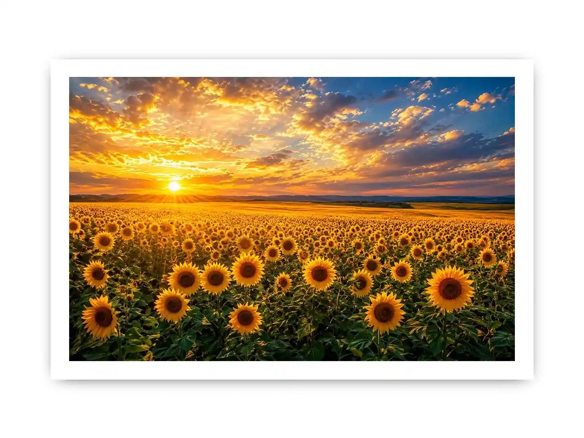   sunflower horizon canvas art
