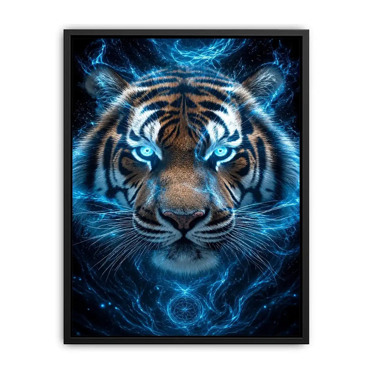   blue tiger portrait modern wall art