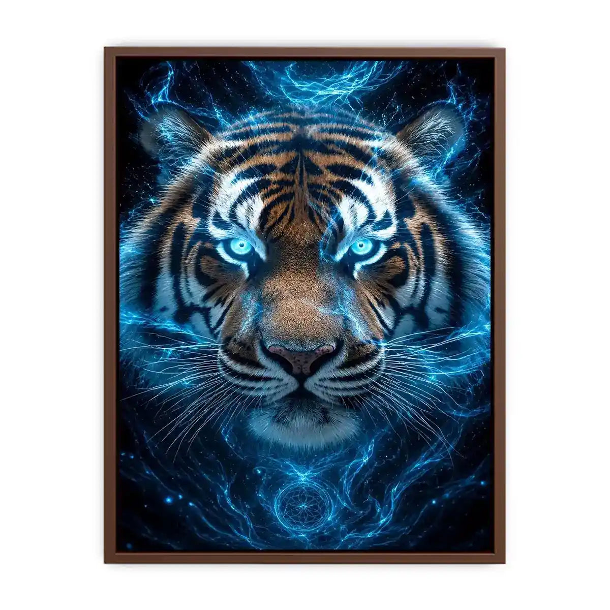   blue tiger portrait modern wall art